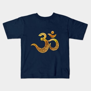 Sacred golden OM Kids T-Shirt